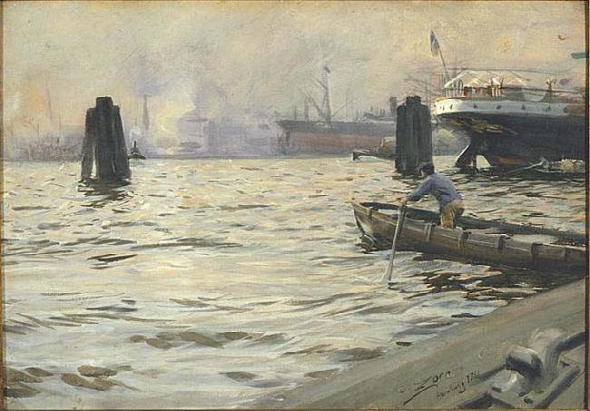 Anders Zorn The Port of Hamburg, China oil painting art